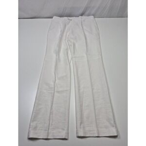 VTG Giorgio Inserti Dress Pants Mens 38x34 White Linen Flat Front Straight NWT
